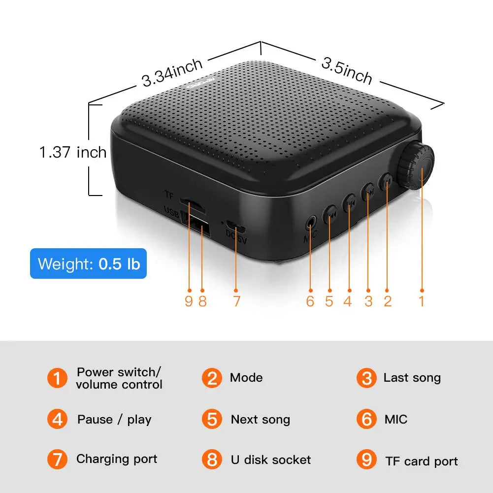 Mini Megafono Portatil Amplificador