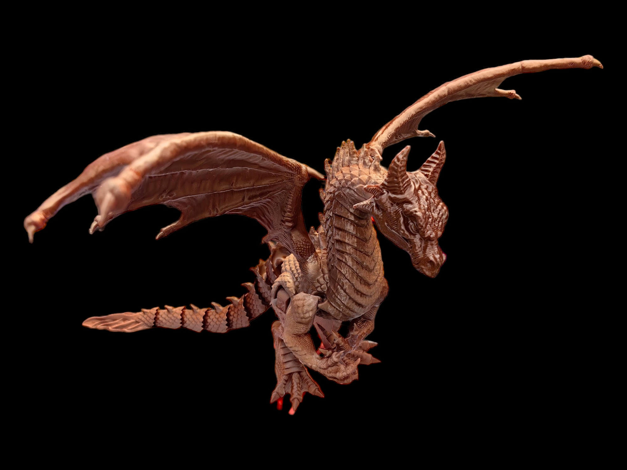 Dragon Articulado Estilo Cobre en Impresión 3D