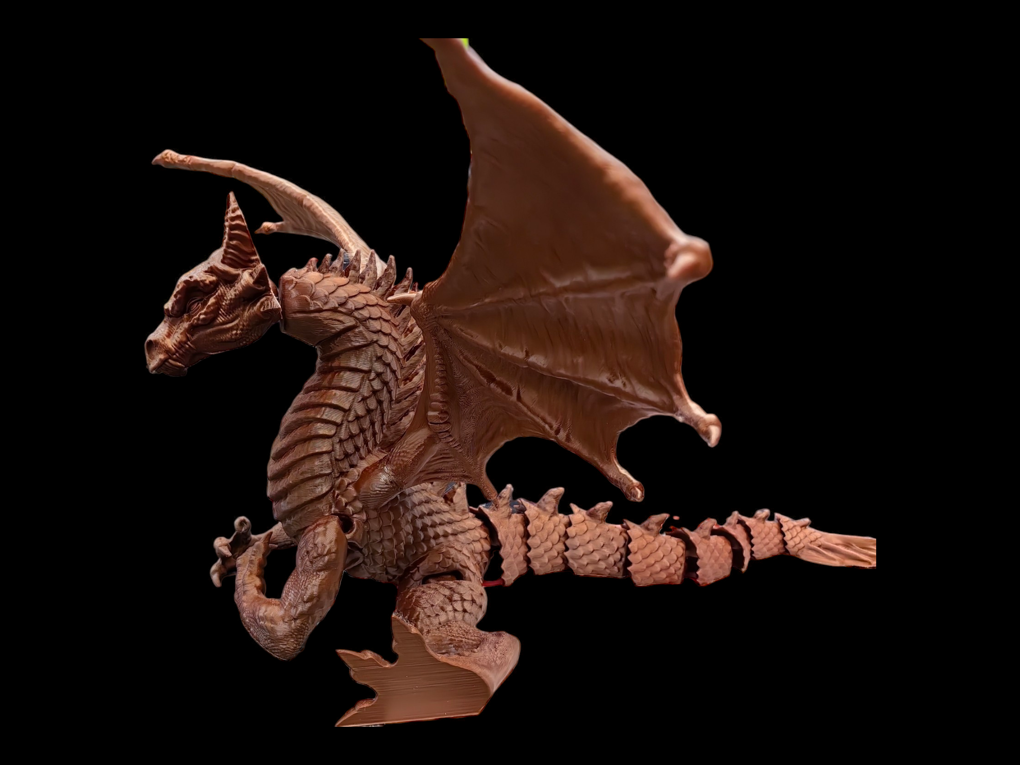 Dragon Articulado Estilo Cobre en Impresión 3D