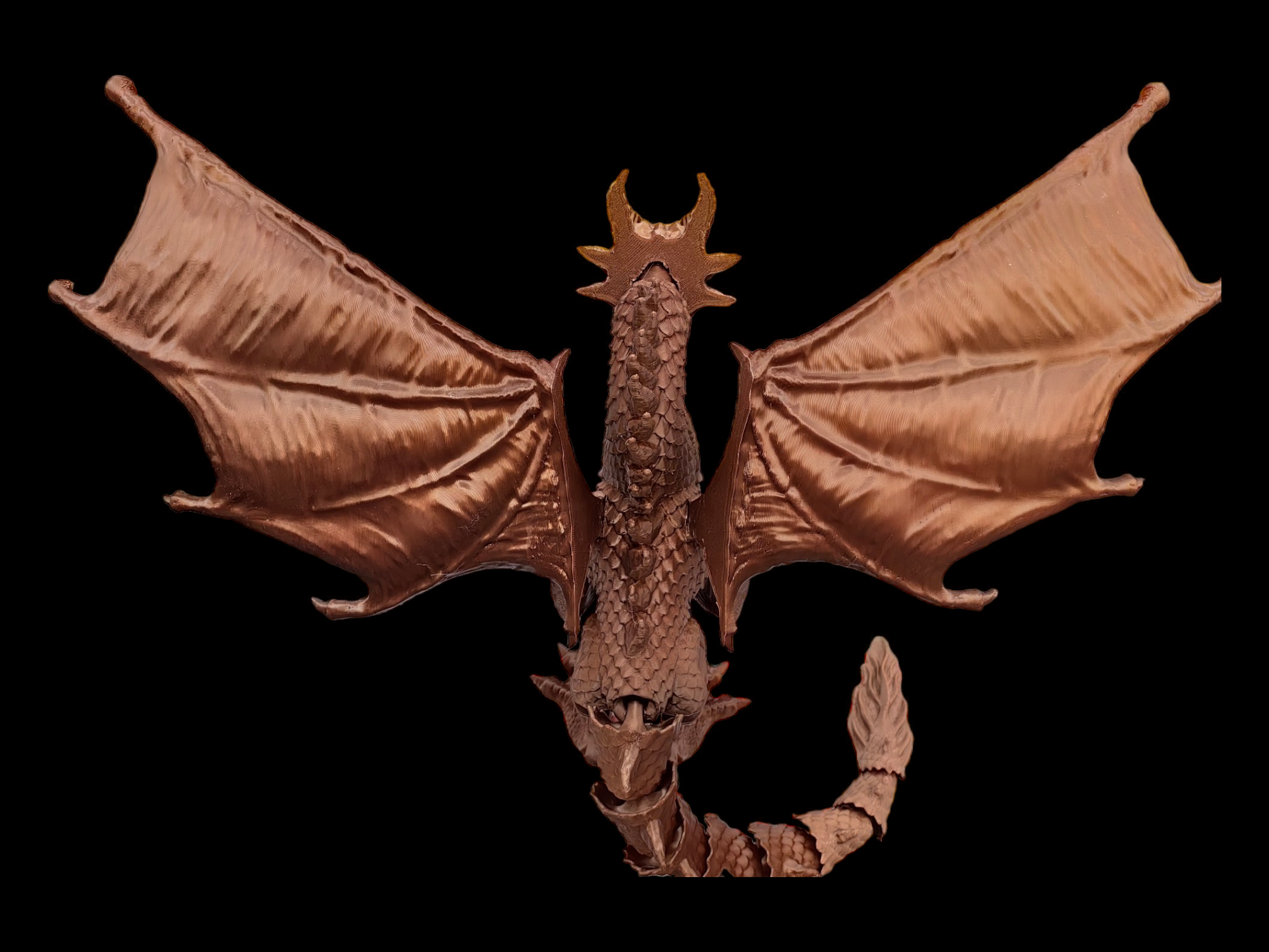 Dragon Articulado Estilo Cobre en Impresión 3D