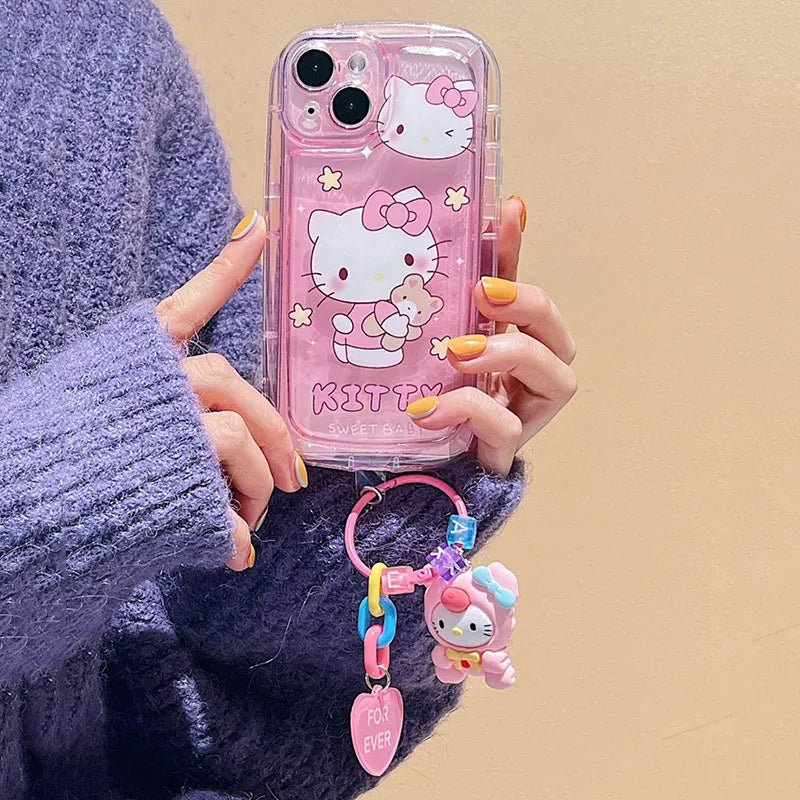 Carcasa iPhone Kuromi Sanrio y kitty 1