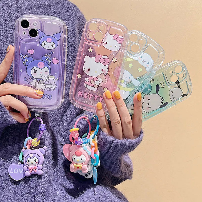 Carcasa iPhone Kuromi Sanrio y kitty 1