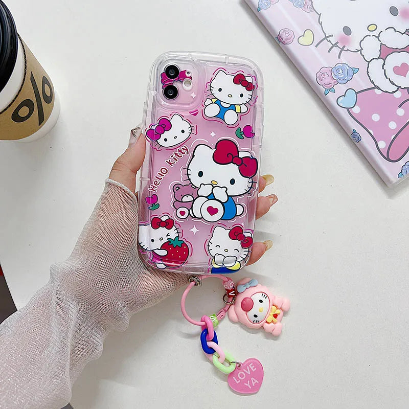 Carcasa iPhone Kuromi Sanrio y kitty 2