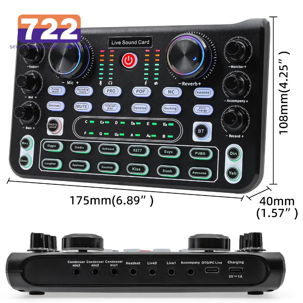 Tarjeta de Sonido X60 Mezclador Professional