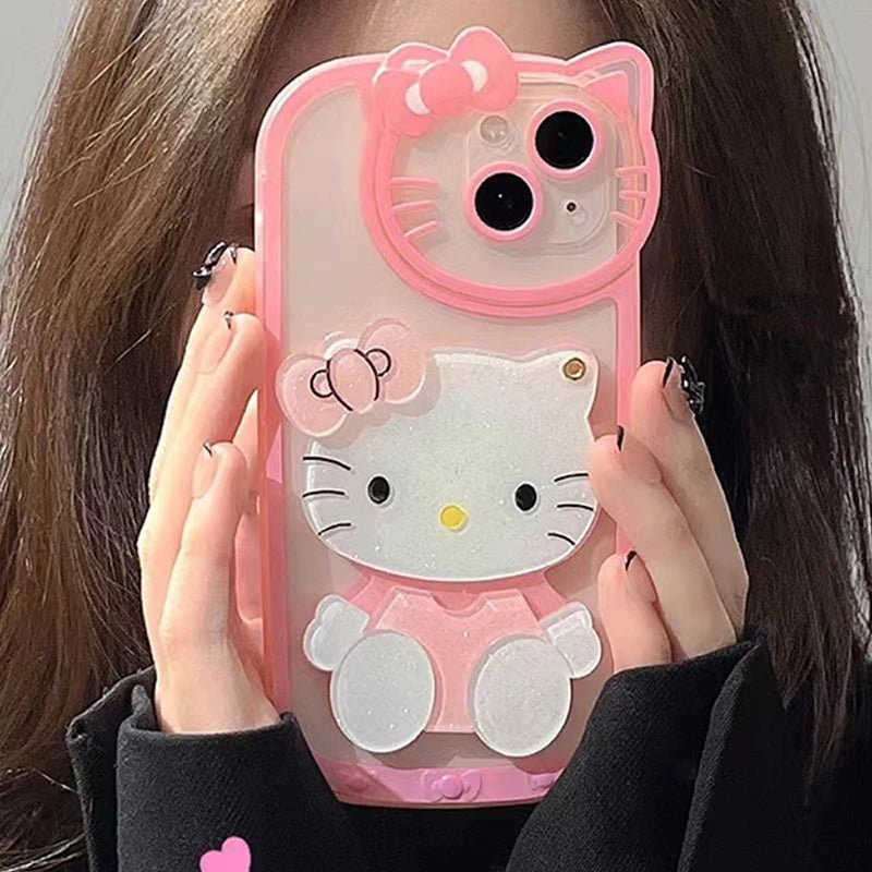 Carcasa iPhone de Kuromi Sanrio y Hello Kitty