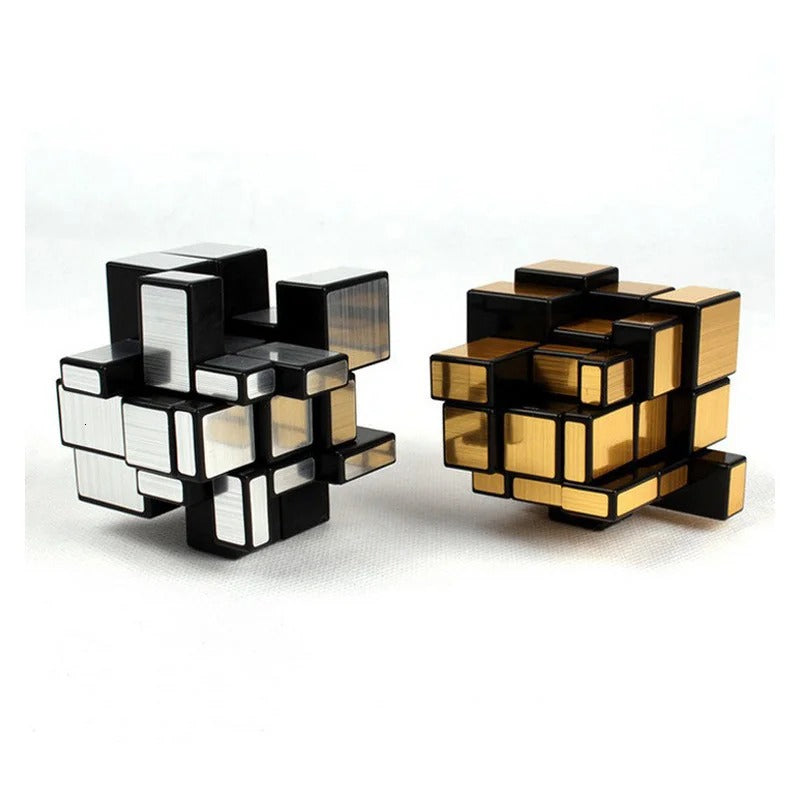 Cubo Magic Rubik Espejo Dorado y Plateado