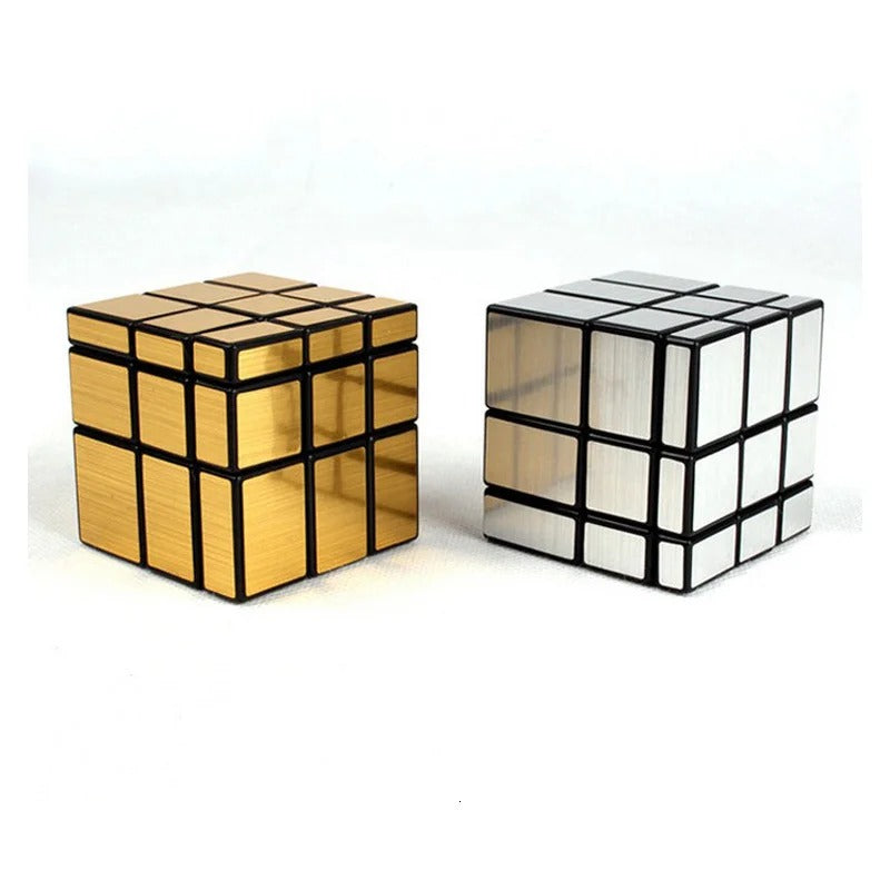 Cubo Magic Rubik Espejo Dorado y Plateado