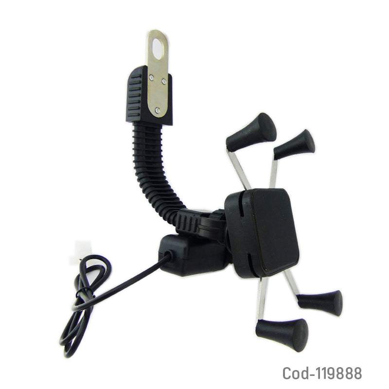 Soporte Moto Espejo (Usb)