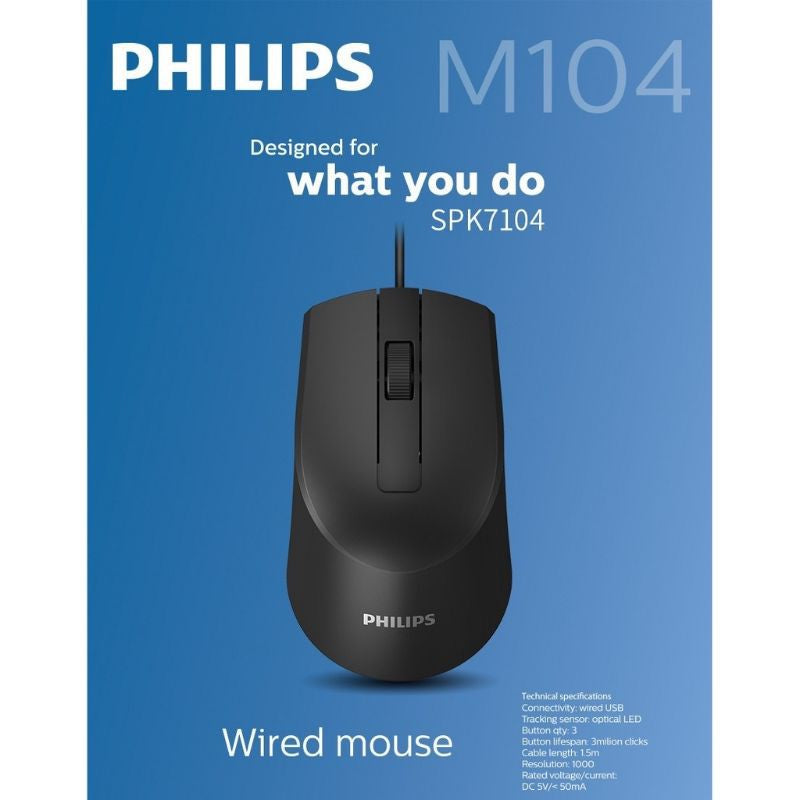 Mouse alambrico Philips Original