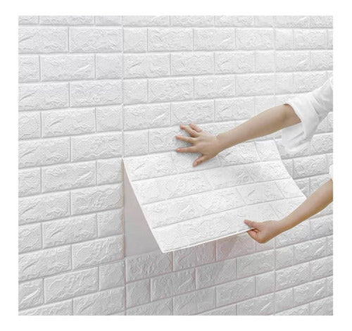 Papel Blanco Mural 3d Adhesivo (Reparto desde 6 Unid)