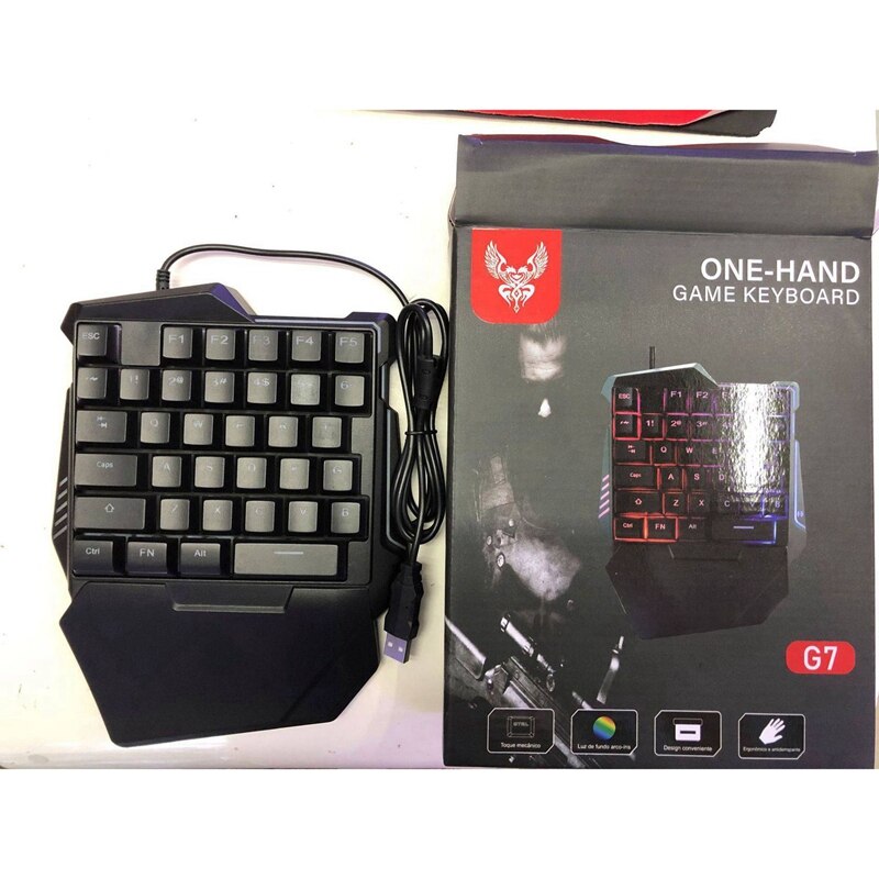 Teclado Gamer (Una Mano) con Cable